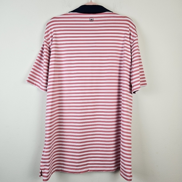 Peter Millar Crown Crafted USGA Short Sleeve Polo Knit Shirt XL Striped - Picture 6 of 9